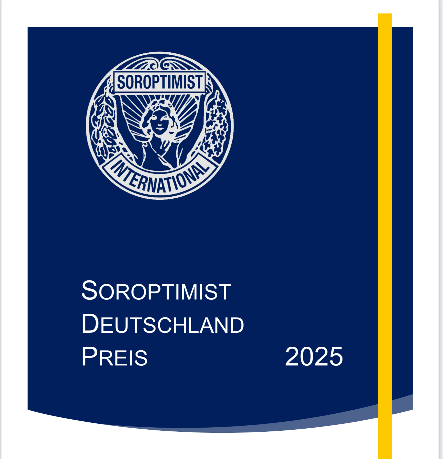 Sorores Logo mit Text „Soroptimist Deutschland Preis 2025“